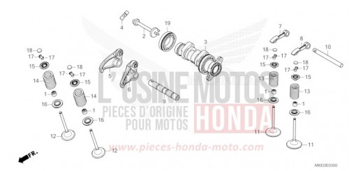 ARBRE A CAMES/SOUPAPE CRF450RN de 2022